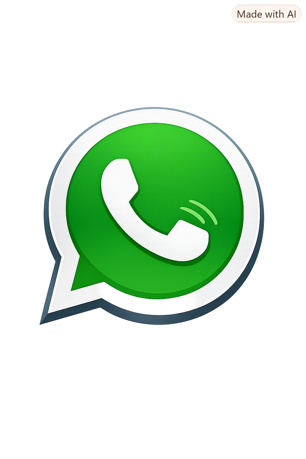 Icono circular verde con teléfono blanco dentro de un chat, sobre fondo negro.